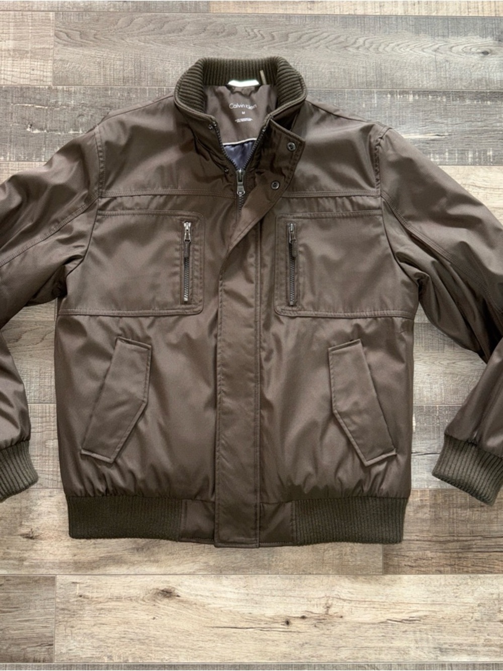 Calvin Klein Men's Brown Bomber Jacket size medium